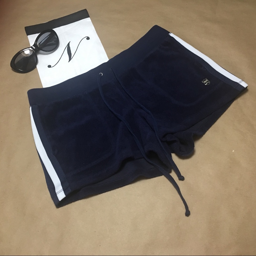 Juicy Couture Navy Blue Microterry Shorts